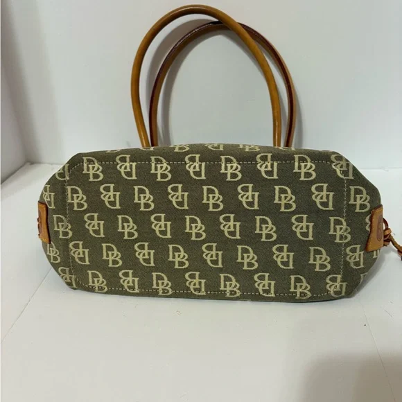 Dooney & Bourke Signature Brown & Tan Tassel Handbag. - Picture 8 of 8